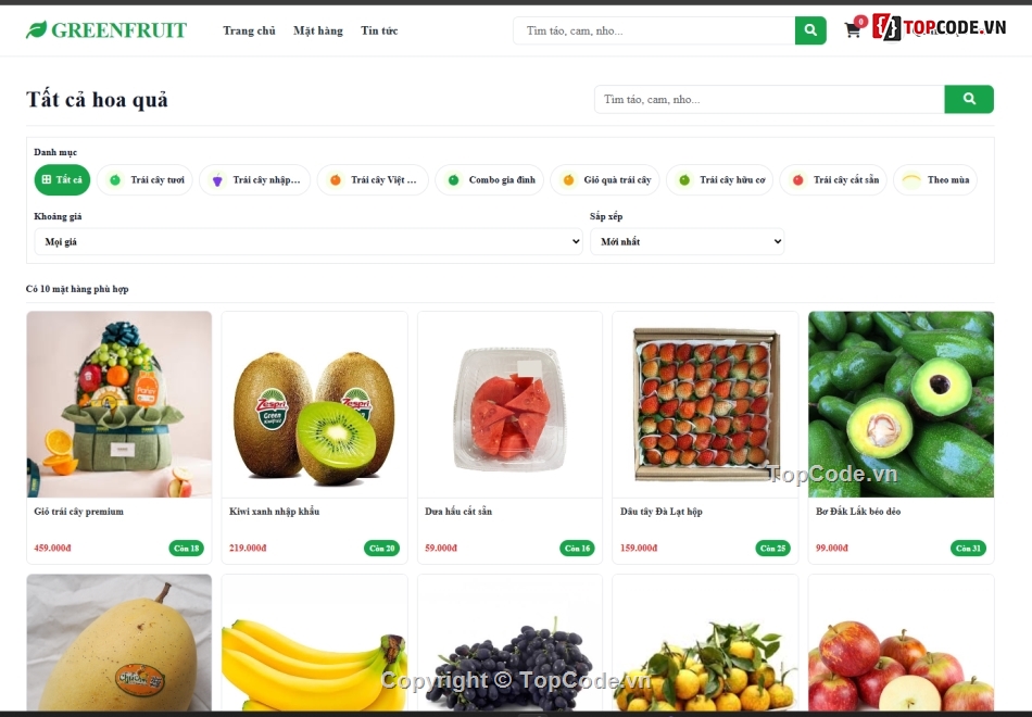 web bán hoa quả,web bán hoa,bán hoa quả
